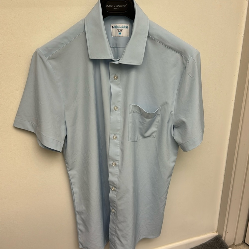 Perfect ladies  tech slim fit dress button down dress shirt M by &Collar